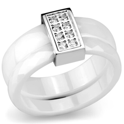 Schwarz Keramik Ring Spinner beweglich Silber Edelstahl Band ohne Stein