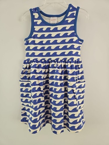 NWOT HANNA ANDERSSON SUMMER WAVES PULLOVER BREEZY POCKET TANK DRESS 100 4 - Picture 2 of 7
