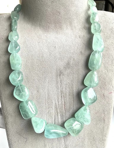 Aquamarine Necklace Tumbled Plain 959.80 Carats Top Quality Natural Gemstone - Picture 3 of 6