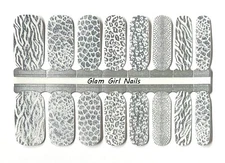 Animal Print Overlay Buffet Nail Polish Strips / Nail Wraps / Nail Stickers