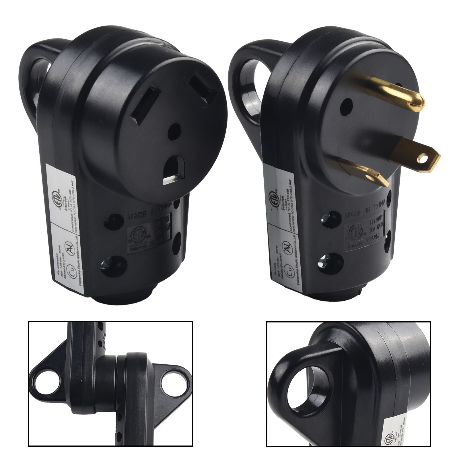 30AMP RV Receptacle Plug Male&Female Power Cord End Replacement Electrical