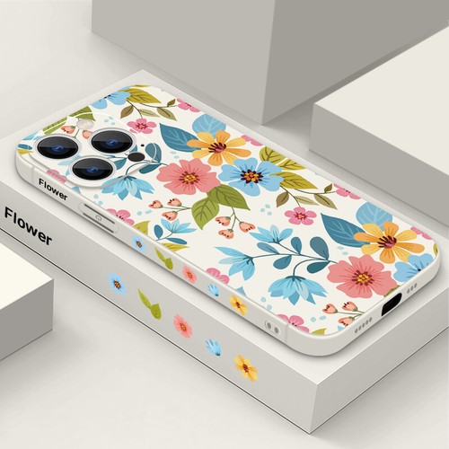 For iPhone 16 15 14 Pro Max 13 12 11 XS Shockproof Flower Lanyard Case TPU Cover - Picture 17 of 19