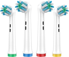 Replacement Head Brush For Oral B Floss Action White X-Filaments Toothbrush,4pcs