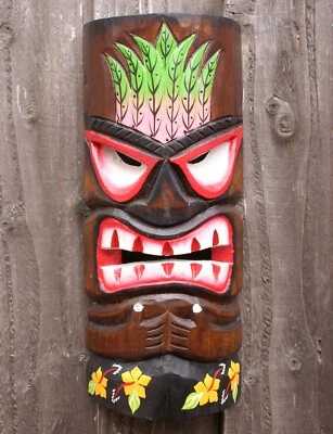 CLEARANCE 30cm Tiki Bar Wall Mask Wooden TikiBar Decoration SECONDS - Image 1 of 4