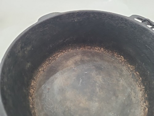 Wagner Ware Sydney 10" Hanging Camp Fire Dutch Oven Cauldron Cast Iron Pot Vtg. - Picture 13 of 24