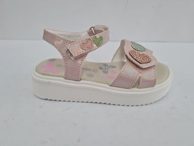 Melania Sandali Bambina Con Strappi, Cuori e Strass ROSA (Rosa