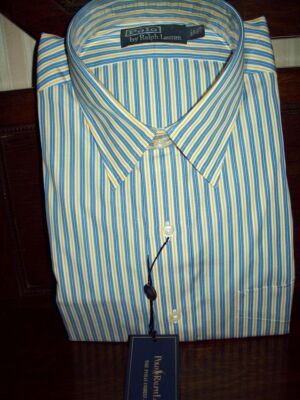 NWT MEN'S POLO RALPH LAUREN 100% COTTON DRESS SHIRT 0929596 APV 16 1/2 34/35