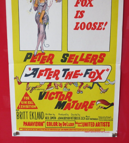 AFTER THE FOX ORIGINAL 1966 DAYBILL CINEMA MOVIE FILM POSTER Peter Sellers 60's - Picture 3 of 5