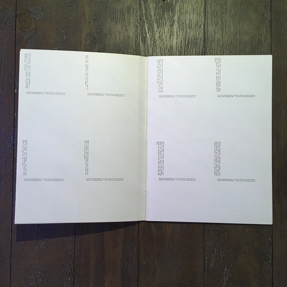 1978 Dover Publications Great Baseball Players of the Past Postcards Babe Ruth - Image 3 of 4