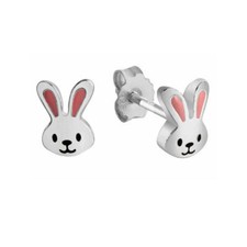 Kolczyki dziecięce / kolczyki królik -srebro szterling 925 - produkcja niemiecka