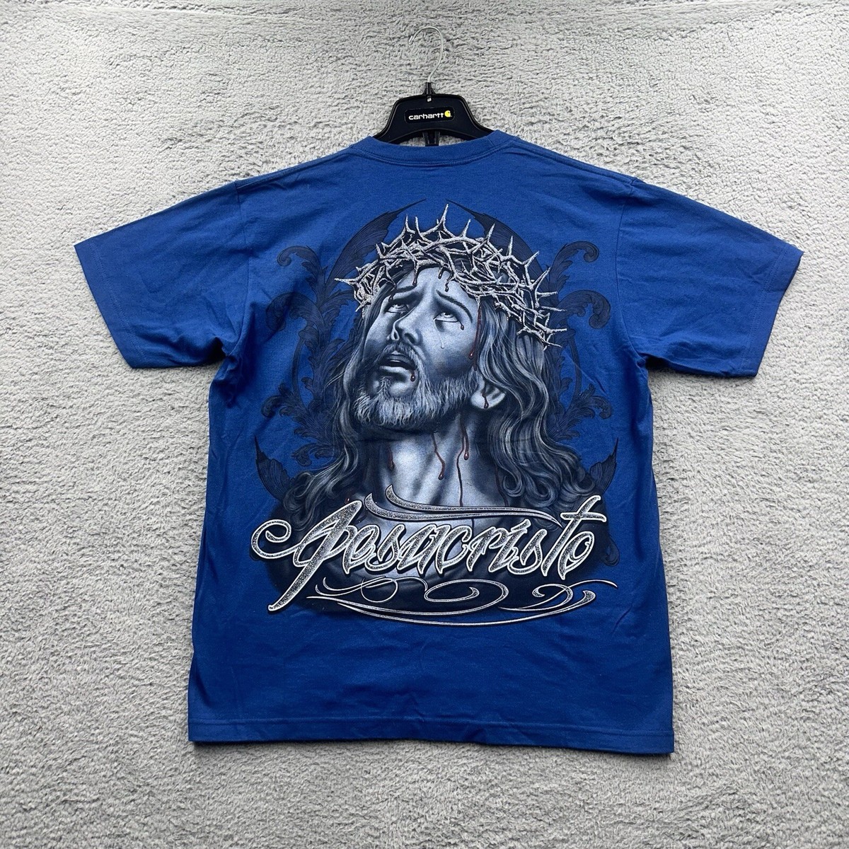 Vintage 90s Aztlan Graphics Jesus Christ On Cross Praying Tee