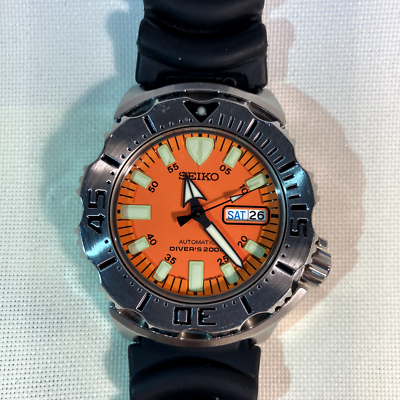 Seiko SKX781 7S26-0350 Orange Monster AT Watch Wristwatch Used | eBay