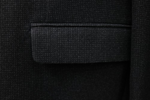 CHAPS mens charcoal gray patterned grid HEAVY sport coat suit jacket blazer 48 R - Picture 9 of 14