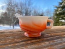 Akro Agate MISS AMERICA The Little American Maid Tea Set Red Onyx Creamer MS.
