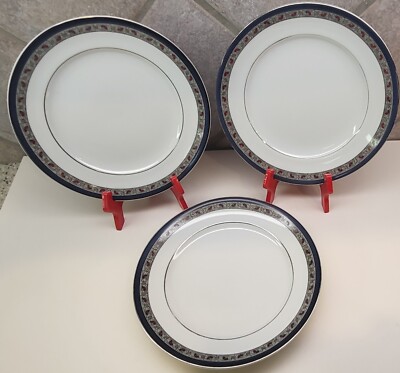 Set Of 3 Schmidt PORCELANA BRAZIL Porcelain Salad Plates 7 3/4'' 