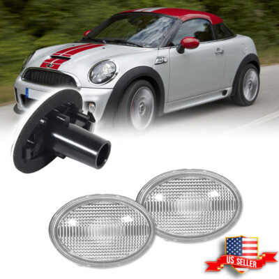 Clear Lens Front Side Marker Fender Lights For MINI Cooper R55 R56 R57 R58 R59