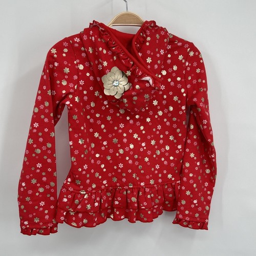 Disney Hoodie Sweat Shirt Girl 7/8 Princess Snow White Deluxe Zip Front Red - Picture 4 of 7