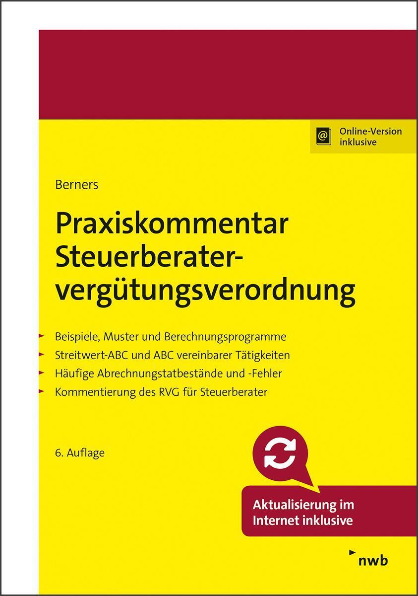 Thumbnail - Praxiskommentar Steuerberatervergütungsverordnung Jürgen F. Berners
