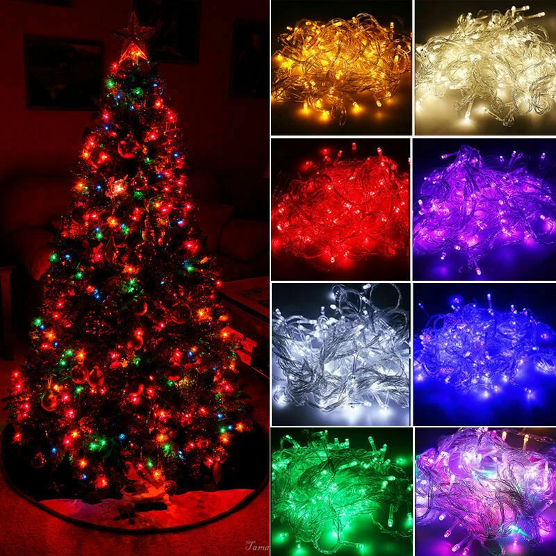 10M 30M USA WALL PLUG STRING FAIRY 100 LED LIGHTS xmas wedding party connectable - Image 3 of 4