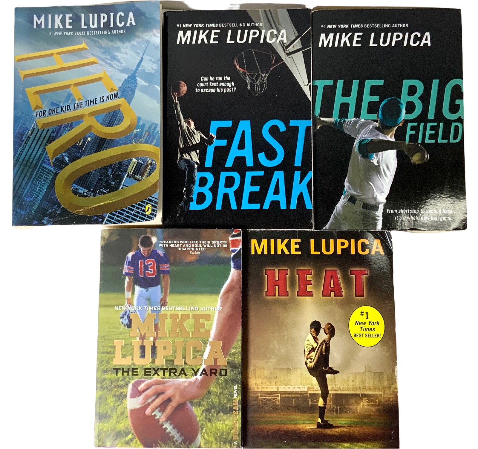 5Mike Lupica Sports Books Fast Break, The Big Field, The Extra Yard