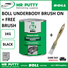 BOLL Underbody 1kg Brush on Paint Black Underseal Underguard + FREE BRUSH 20mm