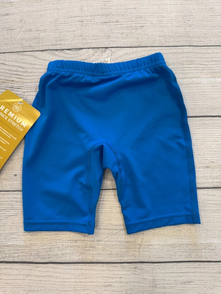 Shorts Xcel Rash Guard criança tamanho 2T novo UPF 50+ azul stretch roupa de banho - Imagem 3 de 4