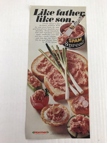 Hormel Spam Spread Vtg 1972 Print Ad - Picture 1 of 3