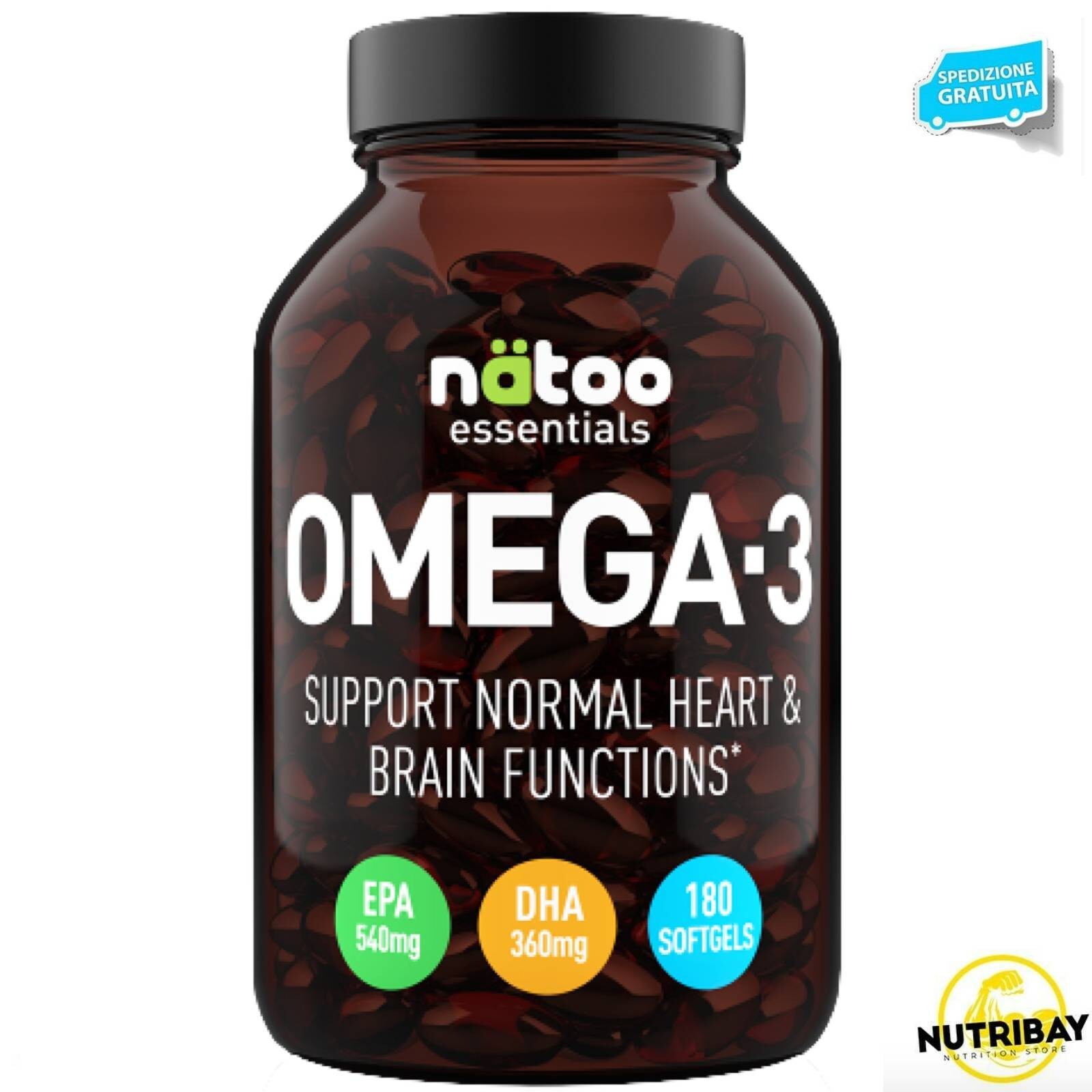 NATOO OMEGA 3 - 180 SOFTGELS INTEGRATORE OMEGA 3