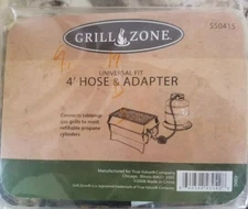 4' Grill Zone Universal Fit Gas Propane Hose and Adapter
