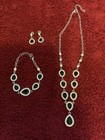 Austrian Crystal & Black Glass Bracelet (6.0-8.50 ) Earrings & Necklace (20-22 ) — photo 7