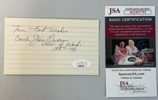 Jim Owens Signed 3x5 Index Card JSA Cert w/COA Univ. Of Washington Coach NCAA!