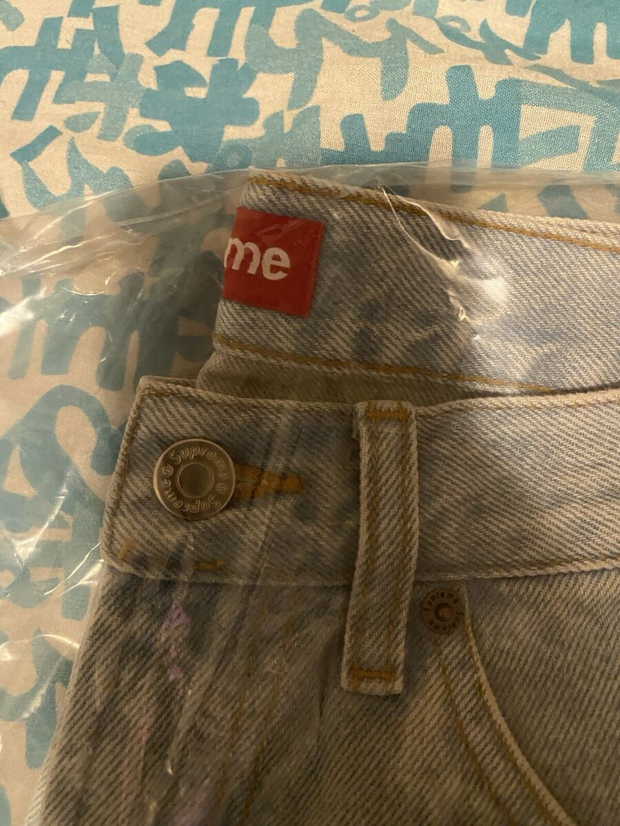 Supreme Baggy Denim Shorts SS24 Washed Indigo Size 32 Jorts Supreme Baggy Denim Shorts SS24 Washed Indigo Size 32 Jorts