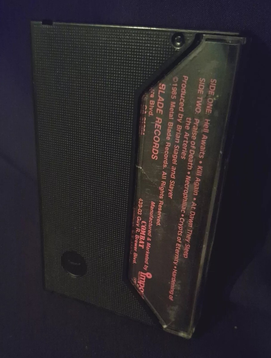 Slayer Hell Awaits - Original Cassette- Metal Blade Records 1985