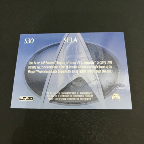 Star Trek Season 5 Embossed Chase Card S30 Sela 1996 Vintage Trading Card - Picture 3 of 6