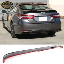 Fits 18-26 Toyota Camry XV70 Rear Roof Spoiler Window Wing Gloss Black Red Line
