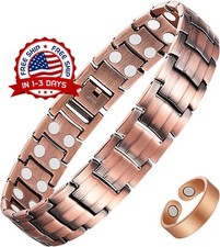 Pulsera Terap utica De Cobre Con Imanes Magnetoterapia Dolor De Artritis Nuevo