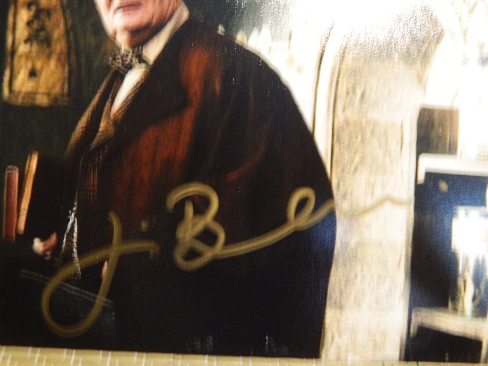 HARRY POTTER HAND SIGNED JIM BROADBENT / HORACE SLUGHORN SIZE 7 X 5