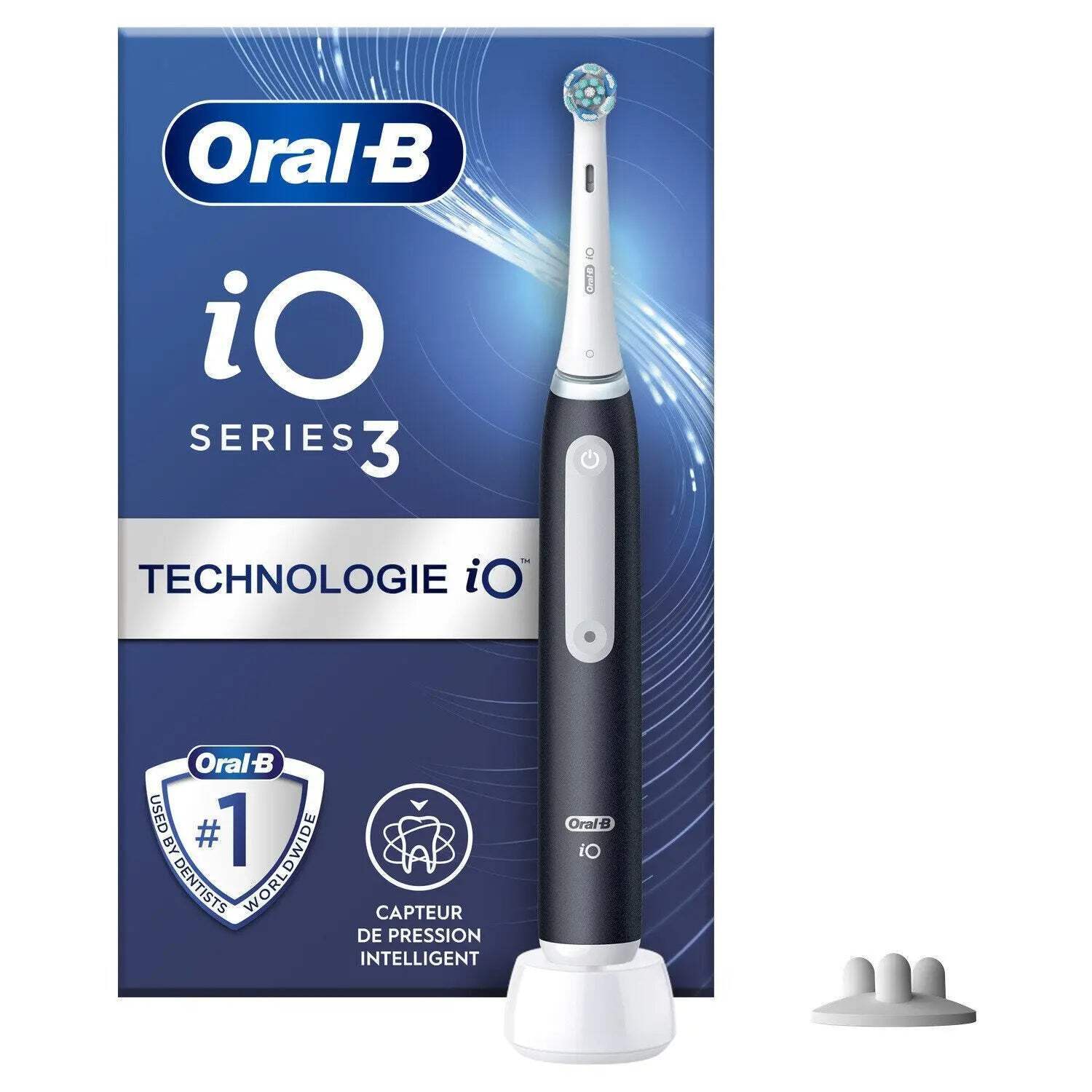 Brosse à dents électrique Oral-B iO Séries 3s noire rechargeable 3 modes