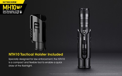 NITECORE MH10 V2 LED 1200 lúmenes USB-C recargable EDC linterna antorcha - Imagen 10 de 12