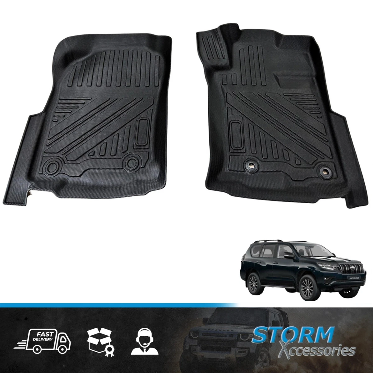 Weathertech Kofferraumwanne Passend Für Toyota Land Cruiser V8 J200 7-Sitzer 2008-19 Schwarz CargoLiner - View #2