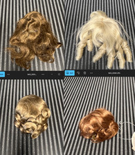 Lot Of 4 Vintage Doll Wigs , 2, from IMSCO ,2 unbranded. Blonde, Ginger,Golden