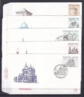 [LG79372] Belgium N°2288/2292FDC Architecture First Day Cover COB € 10,00 MIX