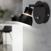 Led Wand Lampe Wohn Ess Zimmer Lese Strahler Spot Leuchte Schwarz Schwenkbar