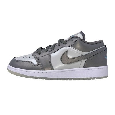 Air Jordan 1 Low Pewter Gray Sneakers, Size 6Y / 7.5W BNIB HV4398-014
