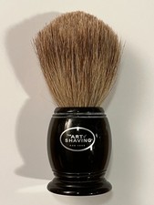 The Art of Shaving Pure Badger Hair Shaving Brush Black Handle Full 3" Size NEW