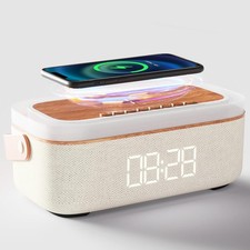 LOVME Alarm Clock Bluetooth Speaker for Bedroom, Bluetooth Stereo Sound Speaker