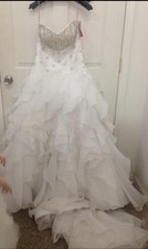 Eden Wedding Dress Size 4 Strapless White