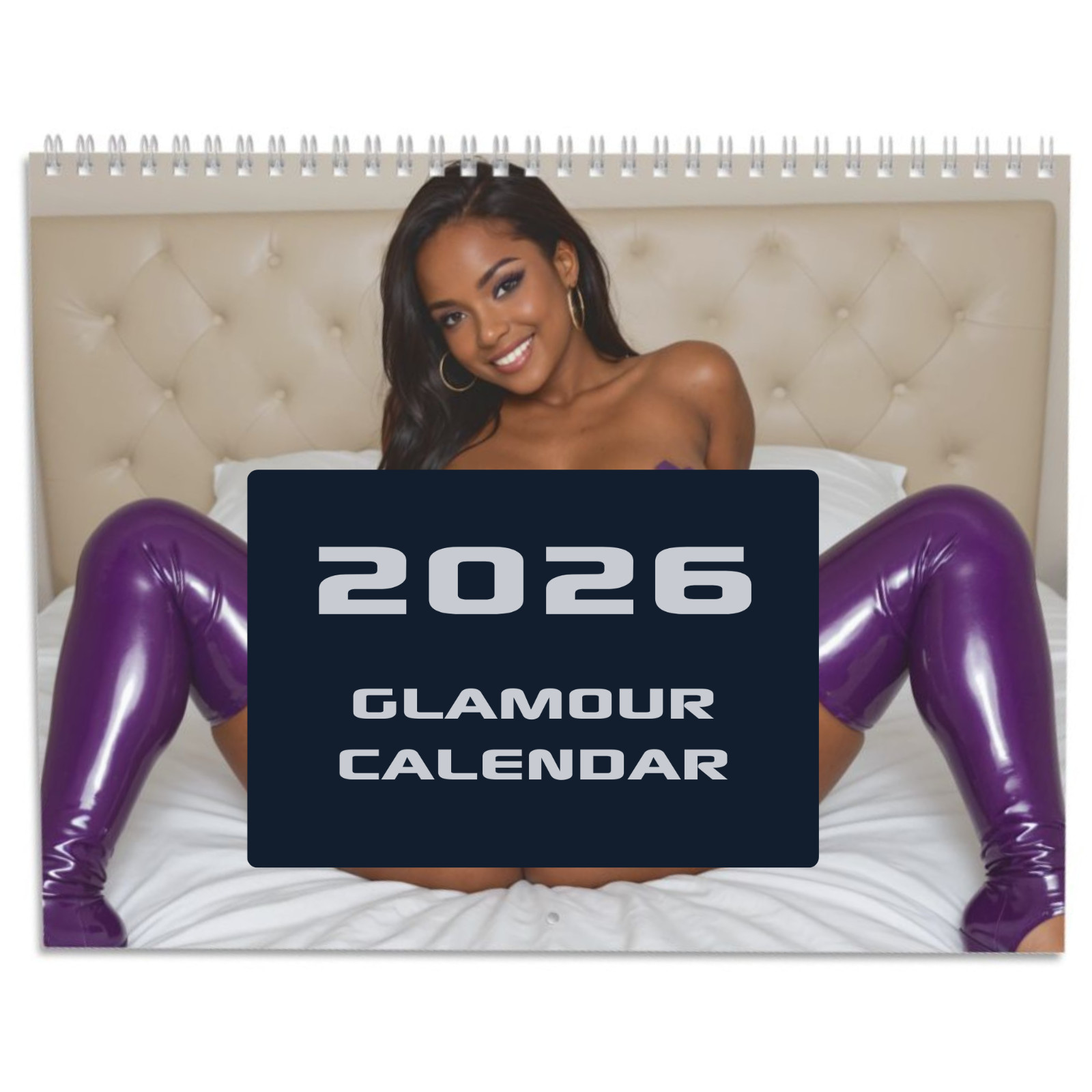 Ebony Glamour Calendar 2026 Sexy Latex-Inspired Pin-Up Wall Art