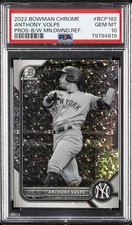 2022 BOWMAN CHROME PROSPECTS B&W MINI DIAMOND REFRACTOR ANTHONY VOLPE PSA 10