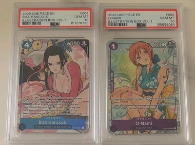 One piece tcg Boa ST17-004 Nami op05 062 PSA 10 Illustration box 